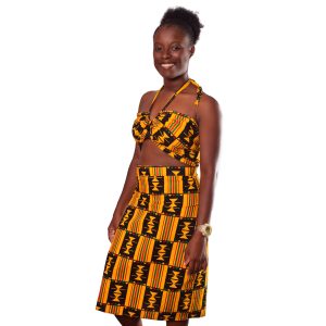 Conjunto Multicolor Triangular Amarillo con negro